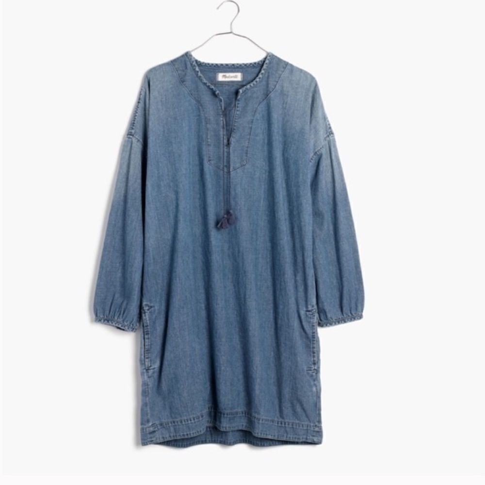 Madewell Denim Artiste Shift Dress Mini Tunic XS